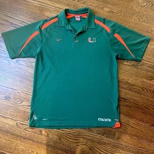nike miami hurricanes polo